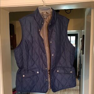Eddie Bauer Women's Navy Blue Quilted Vest